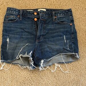 Universal Thread Dark Blue Frayed Jean Shorts